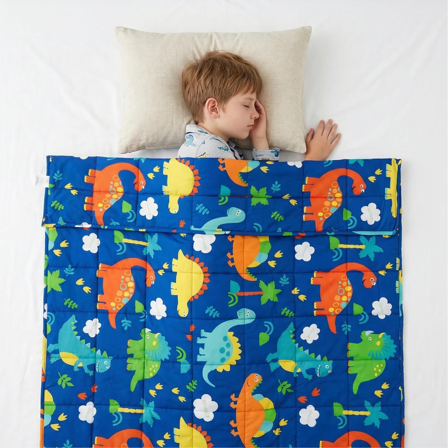 Weighted Blanket Fluffy Quilted Pocket Throw with Non-Toxic Glass Beads Insomnia