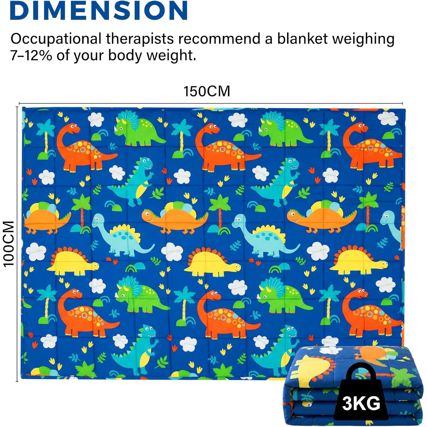 Weighted Blanket Fluffy Quilted Pocket Throw with Non-Toxic Glass Beads Insomnia