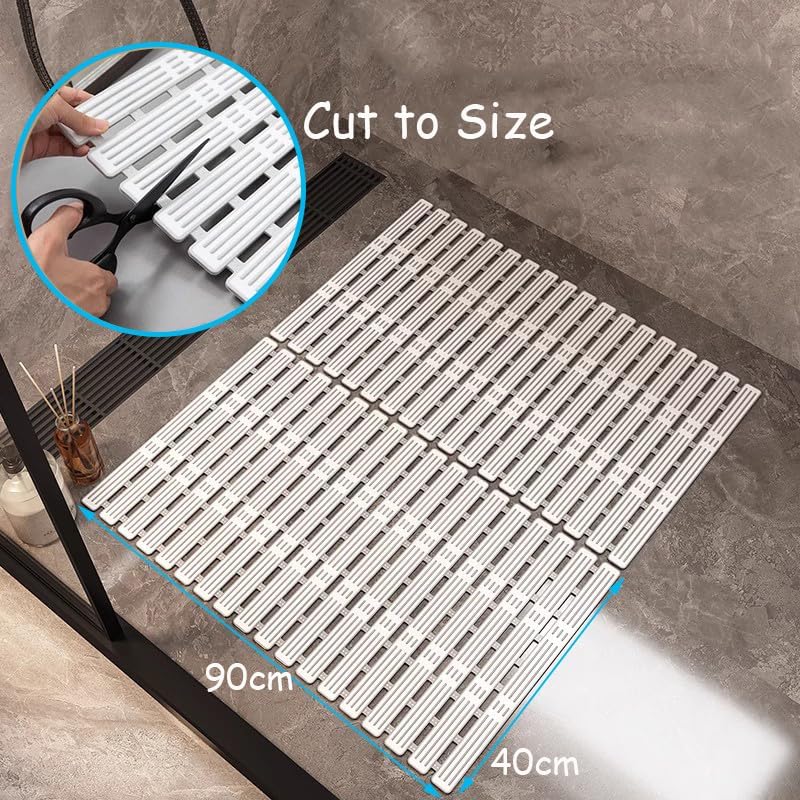 Extra Long Bath Bathroom Mat Inside Shower Non Slip Anti Mould Suction 90x40cm