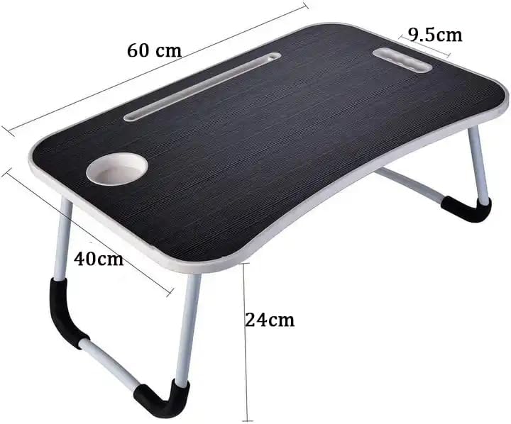 Folding Laptop Bed Table Cup Holder Lap Standing Desk Tray Breakfast Portable