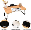 Folding Laptop Bed Table Cup Holder Lap Standing Desk Tray Breakfast Portable