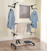 4-Tier Folding Clothes Drying Rack Airer Stainless Steel Laundry on Wheels