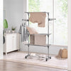 4-Tier Folding Clothes Drying Rack Airer Stainless Steel Laundry on Wheels