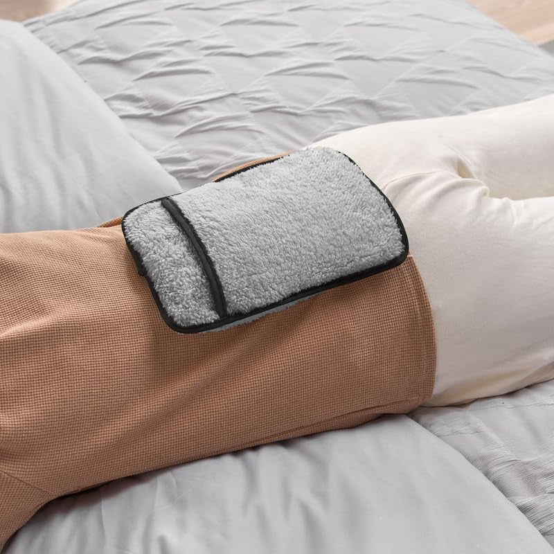 Lambswool Fleece Electric Hot Water Bottle & Rechargeable Heat Pad Hand Warmer.