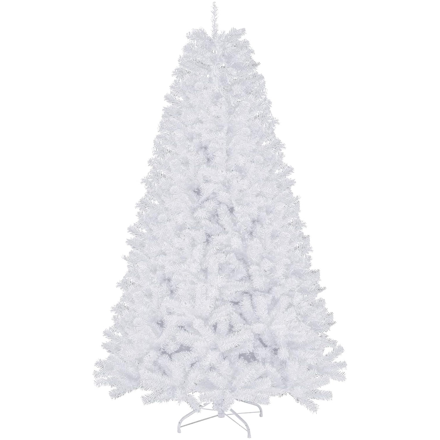 5/6/7Ft White Christmas Tree 1432 Branch Tips Xmas Bushy Pine Artificial Stand