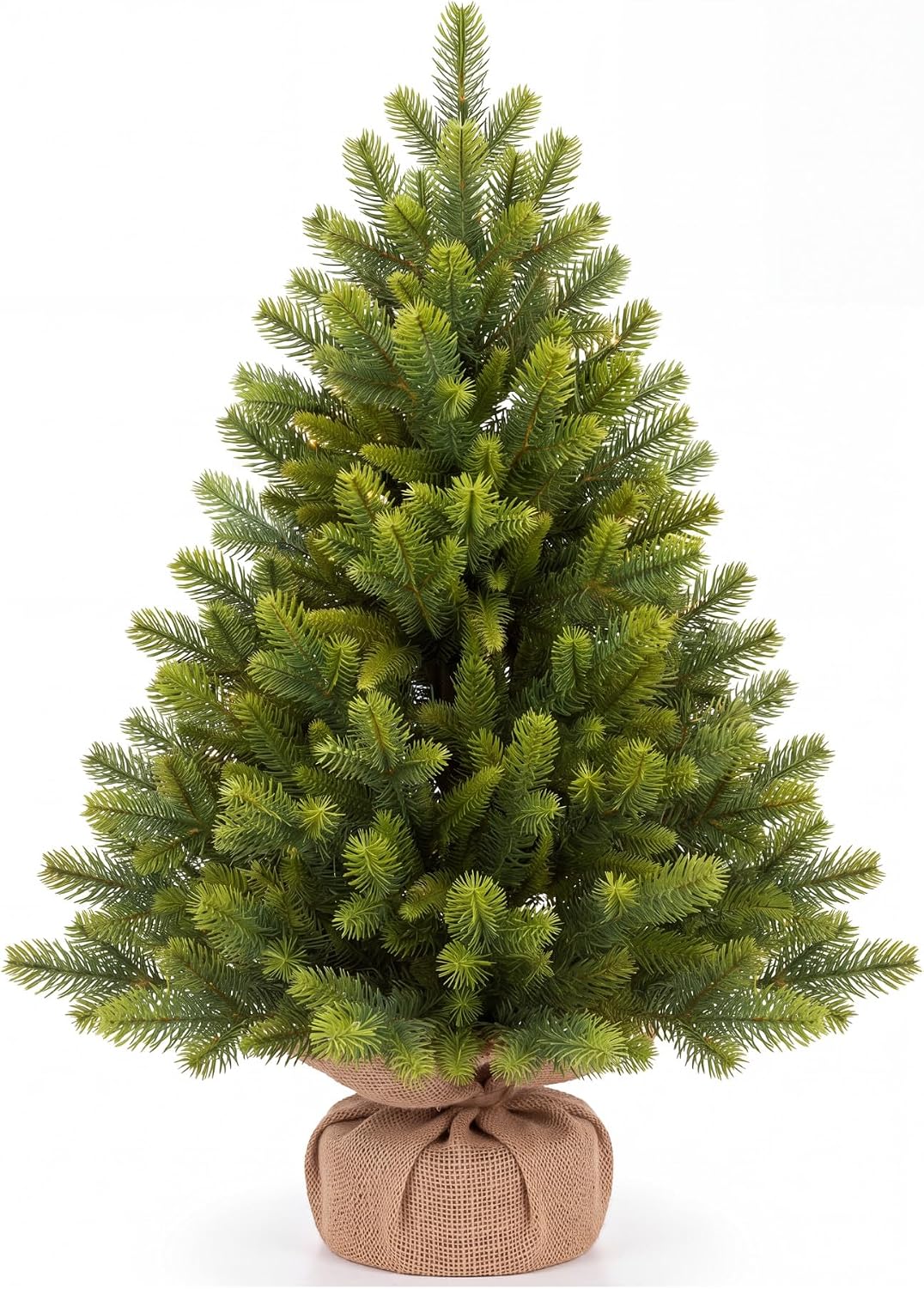 2ft/3ft Artificial Mini Christmas Tree PE Realistic Bushy Green Tabletop Xmas
