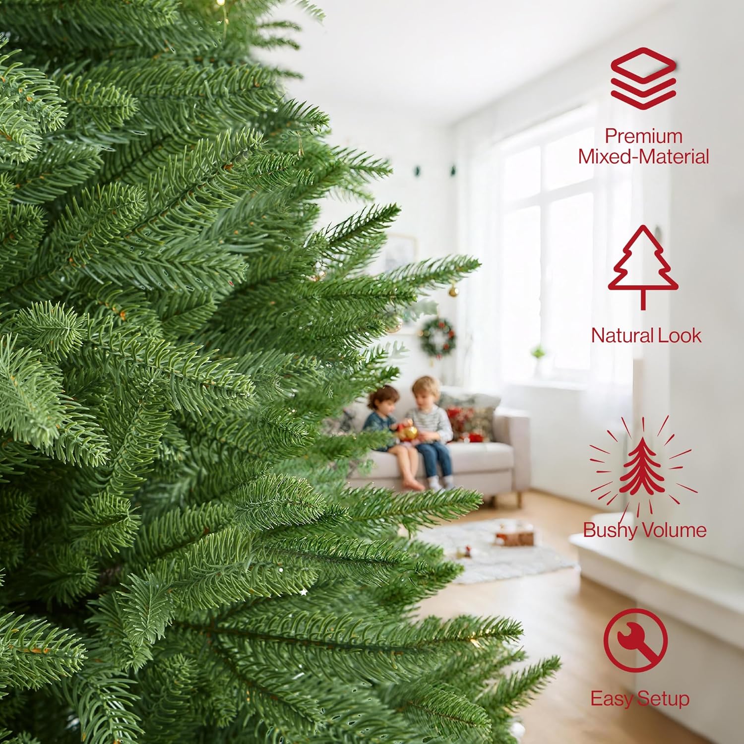 3ft/4ft/5ft/6ft/7ft Artificial Christmas Pine Tree 100% PE Injection Moulded