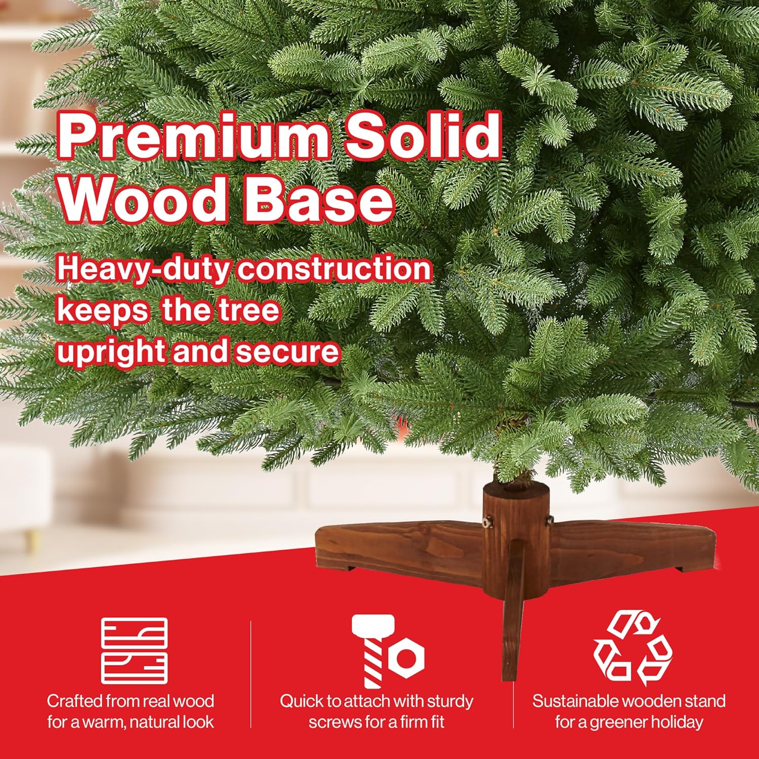 3ft/4ft/5ft/6ft/7ft Artificial Christmas Pine Tree 100% PE Injection Moulded