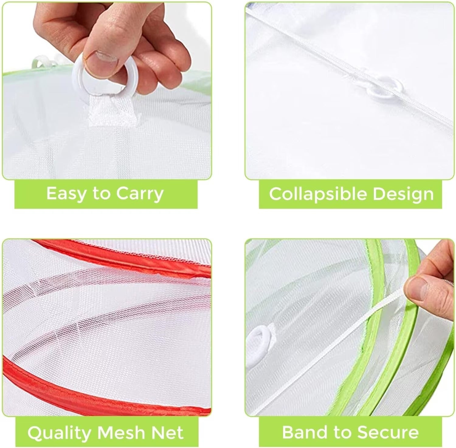 5pcs Pop-Up Food Cover Set Picnic Protectors Collapsible Insect Net Storage Mesh