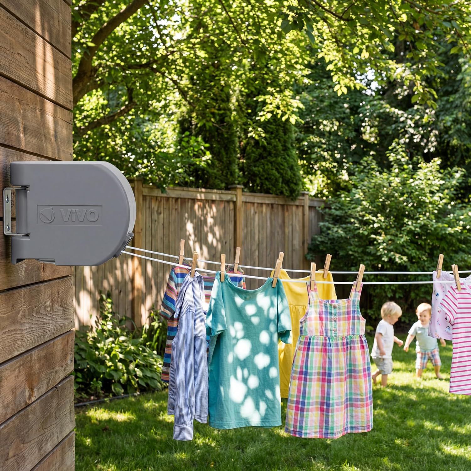 30m Retractable Washing Line Heavy Duty Dual Clothes Dryer Retractable Automatic