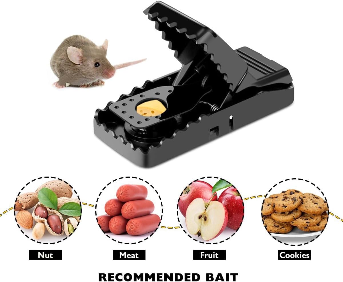 6pk Plastic Reusable Mouse Trap Rodent Rat Snap Catcher Mice Kill Pest Control