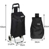 59L Lightweight Shopping Grocery Trolley Travel Folding Luggage Bag 2 Wheels