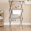 3 Tier Deluxe 14m Foldable Clothes Airer 14m Washing Line Laundry Drying Rack