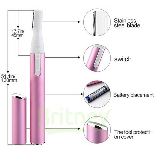 Electric Lady Shaver Bikini Legs Eyebrows Trimmer Emergency Purse Hair Travel