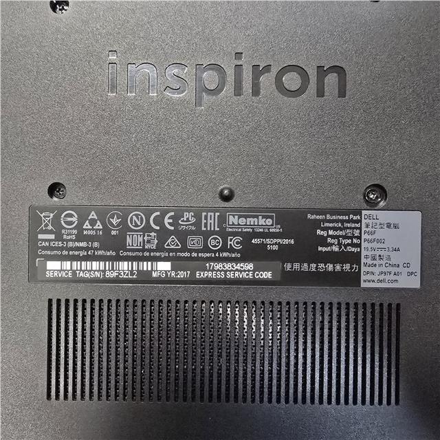 *FAULTY* Dell Inspiron 15 5565 AMD A10 7th Gen Laptop Not Working Spare Parts
