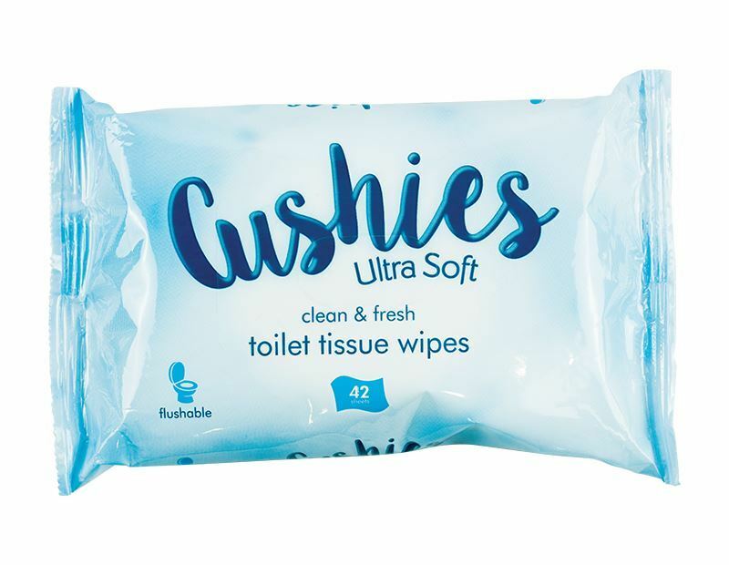 Cushies Ultra Soft Toilet Tissue Wipes Flushable Gentle PH Balance Alcohol Free