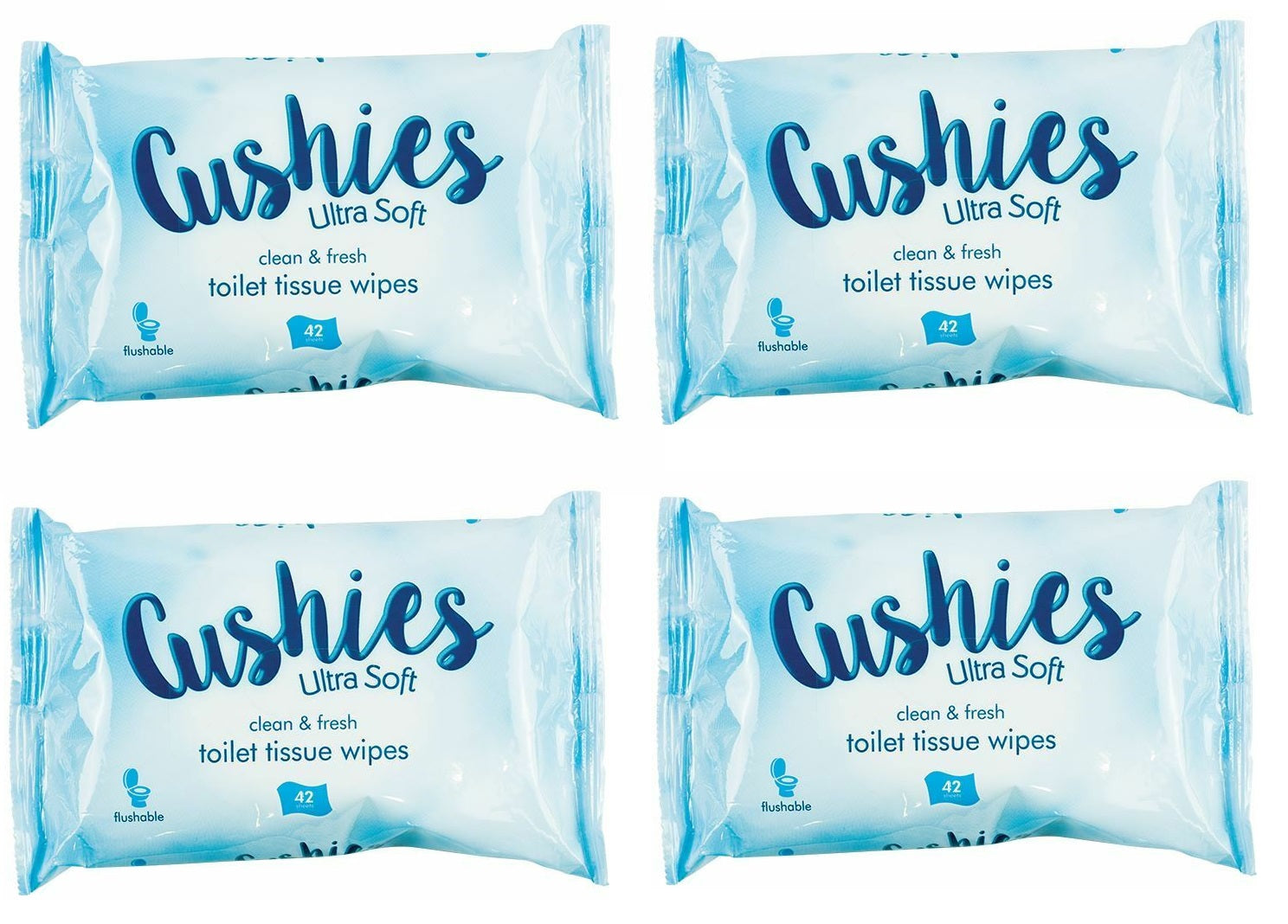 Cushies Ultra Soft Toilet Tissue Wipes Flushable Gentle PH Balance Alcohol Free