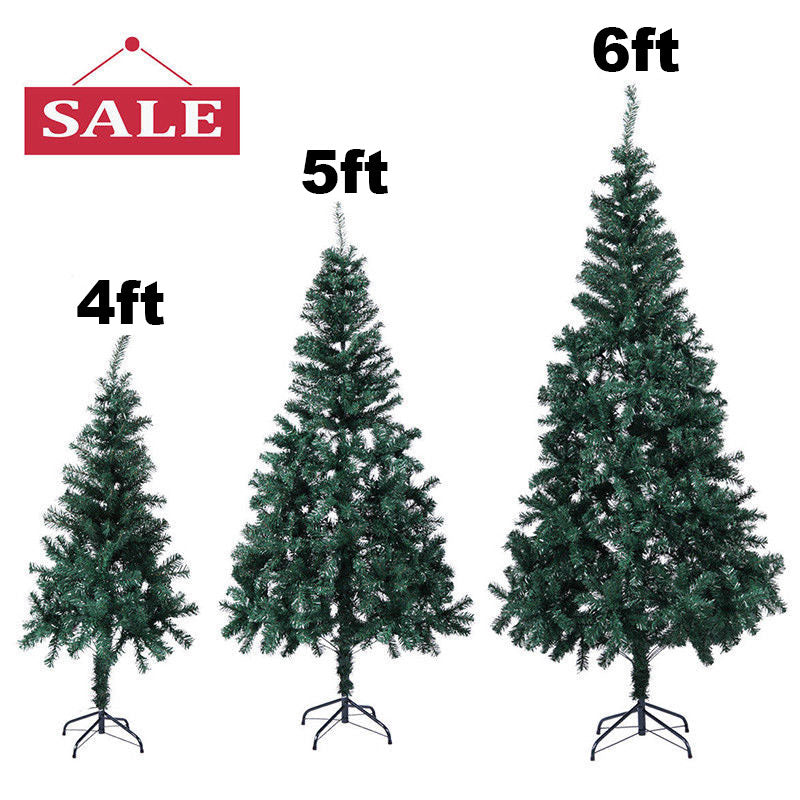 Christmas Tree Colorado Spruce 4ft 5ft 6ft Metal Stand Xmas Bushy Pine Branches