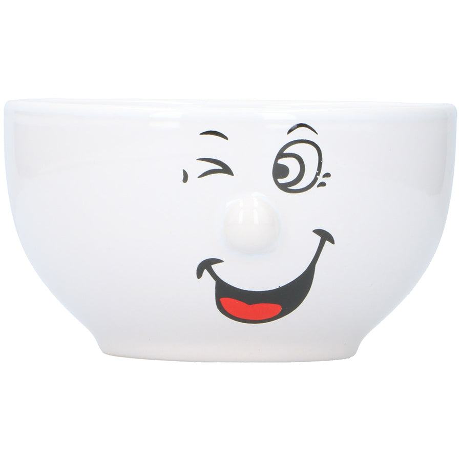 6Pcs 3D Smile Face Cereal Soup Bowls Breakfast Oatmeal Dessert Snacks Round 0.5L