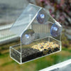 Clear Glass Window Birds Hanging Feeder House Table Seed Peanut Suction Cup