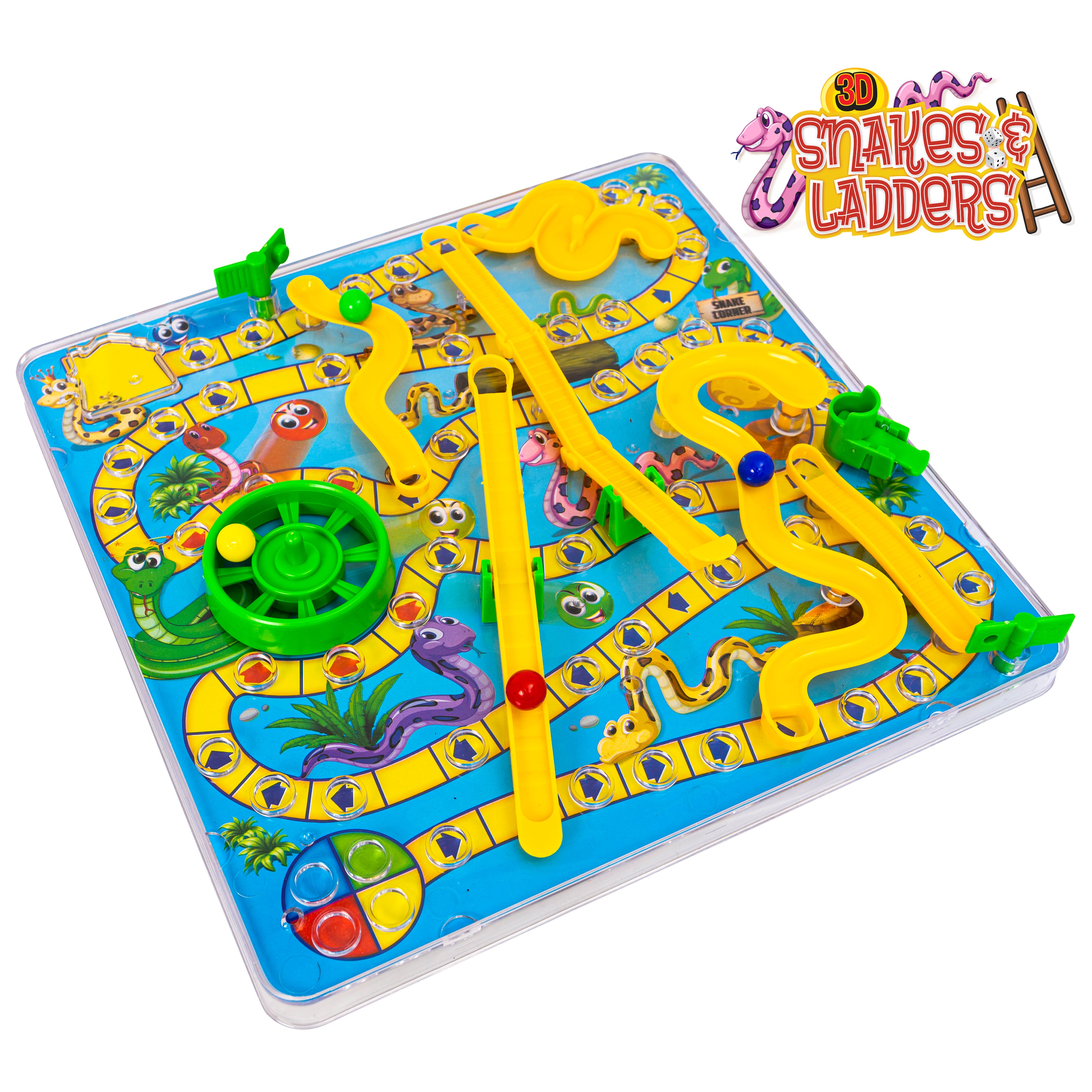 3D Snakes And Ladders Kids Childrens Board Game Traditional Family Toy Fun Gift