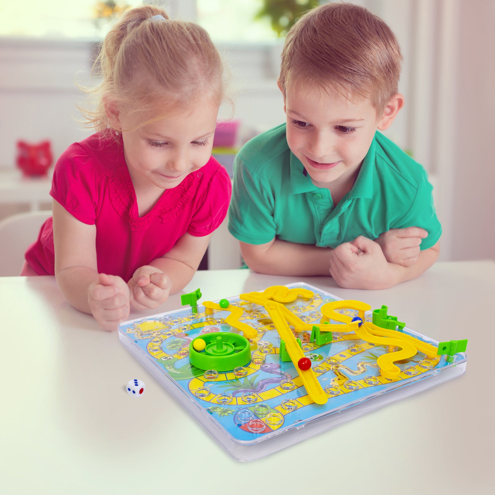3D Snakes And Ladders Kids Childrens Board Game Traditional Family Toy Fun Gift