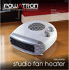 Powatron Studio Fan Heater 1000/2000W Power Small Portable Lightweight