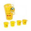 4pc Emoji Mugs Funny Smile Smiley Face Cups Plastic Kids Water Juice Drink Tea