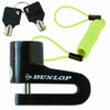 Dunlop Disc Lock W/ Reminder Cable Bike Motorcycle Scooter Anti Theft 2 Keys Neo