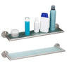 Bathroom Wall Shelf Storage Rack Shelve Stainless Steel Floating Glass Bath Fit