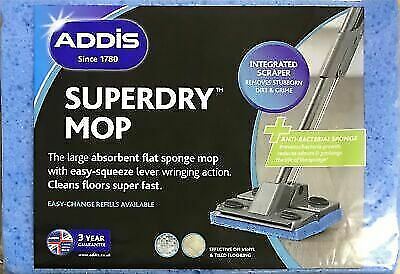 Addis Superdry Mop Sponge Anti Bacterial Hard Floor Cleaning +Replacement Refill