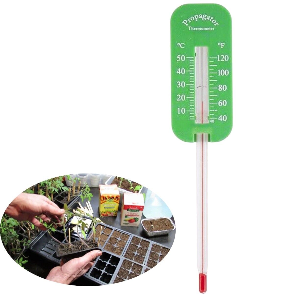 Propagation Thermometer 0-50℃ Monitor Soil Growing Seeds/Seedling/Plants/Flowers