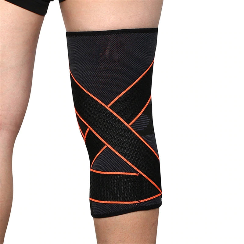 Compression Knee Support Sleeve with Adjustable Straps Sports Injury Brace