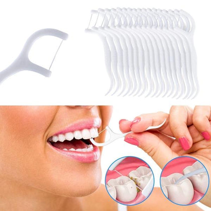 480x Dental Floss Sticks Interdental Tooth Harps Teeth Pick Oral Plaque Care UK