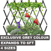 Expanding Grey Wooden Trellis Climbing Plants Fence Panel Screening Lattice New