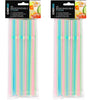 Chef Aid Biodegradable Straws Flexible Bendy Colour Party Cocktail Soft Drinks