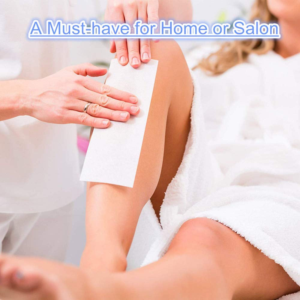 100 Salon Depilatory Paper Hair Removal Waxing Strips Non Woven Legs Body Pro