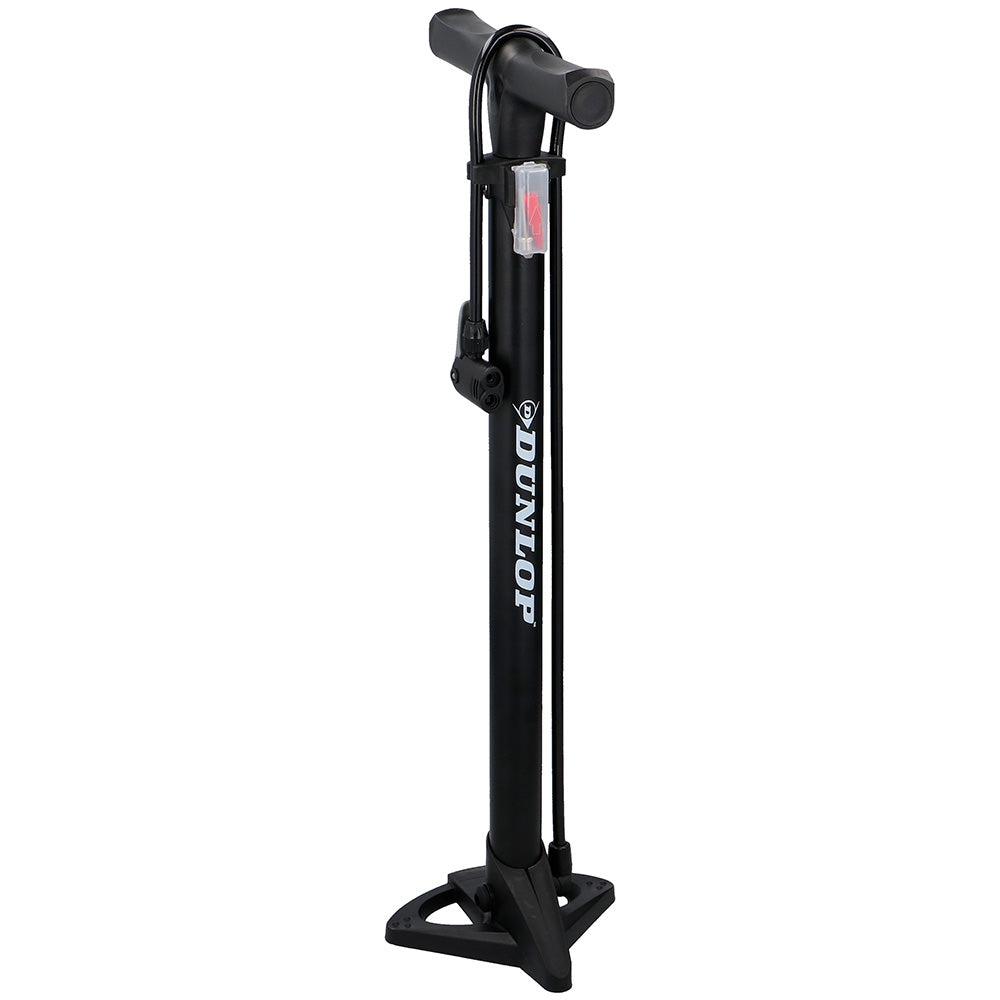 Dunlop Floor Bike Pump with Pressure Gauge Standpump Manometer 11Bar Black Air