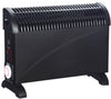 2000w Black Electric Convector Heater With Turbo Boost, Timer & Thermostat