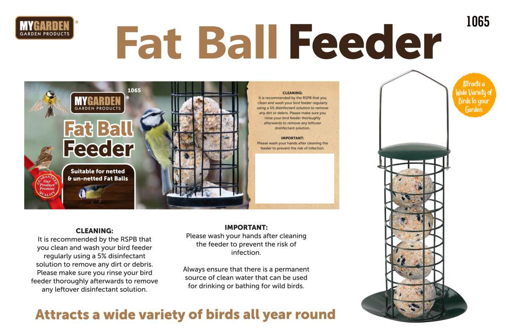 Outdoor Wild Bird Hanging Nut Seed Feeder Peanut Feed Fat Ball Feeders Garden