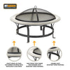 Acapulco Fire Pit Bowl for Garden BBQ Patio Heater Stainless Steel Firepit