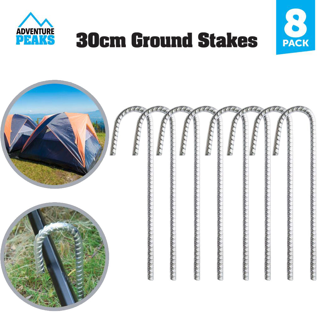 Galvanised Heavy Duty Steel Metal Ground Stakes Camping Tent Gazebo Marquee Pegs