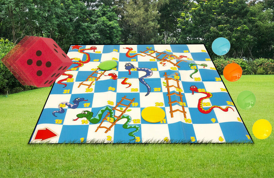 Draughts / Snakes and Ladders / Ludo / Drafts Giant Garden Games Sets Outdoor