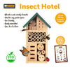 Wooden Insect House Wall Mounted Bug Hotel Natural Habitat Garden Shelter Bees