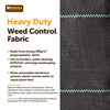 Heavy Duty Weed Control Fabric Membrane Sheet Cover Garden Mat Landscape 100gsm