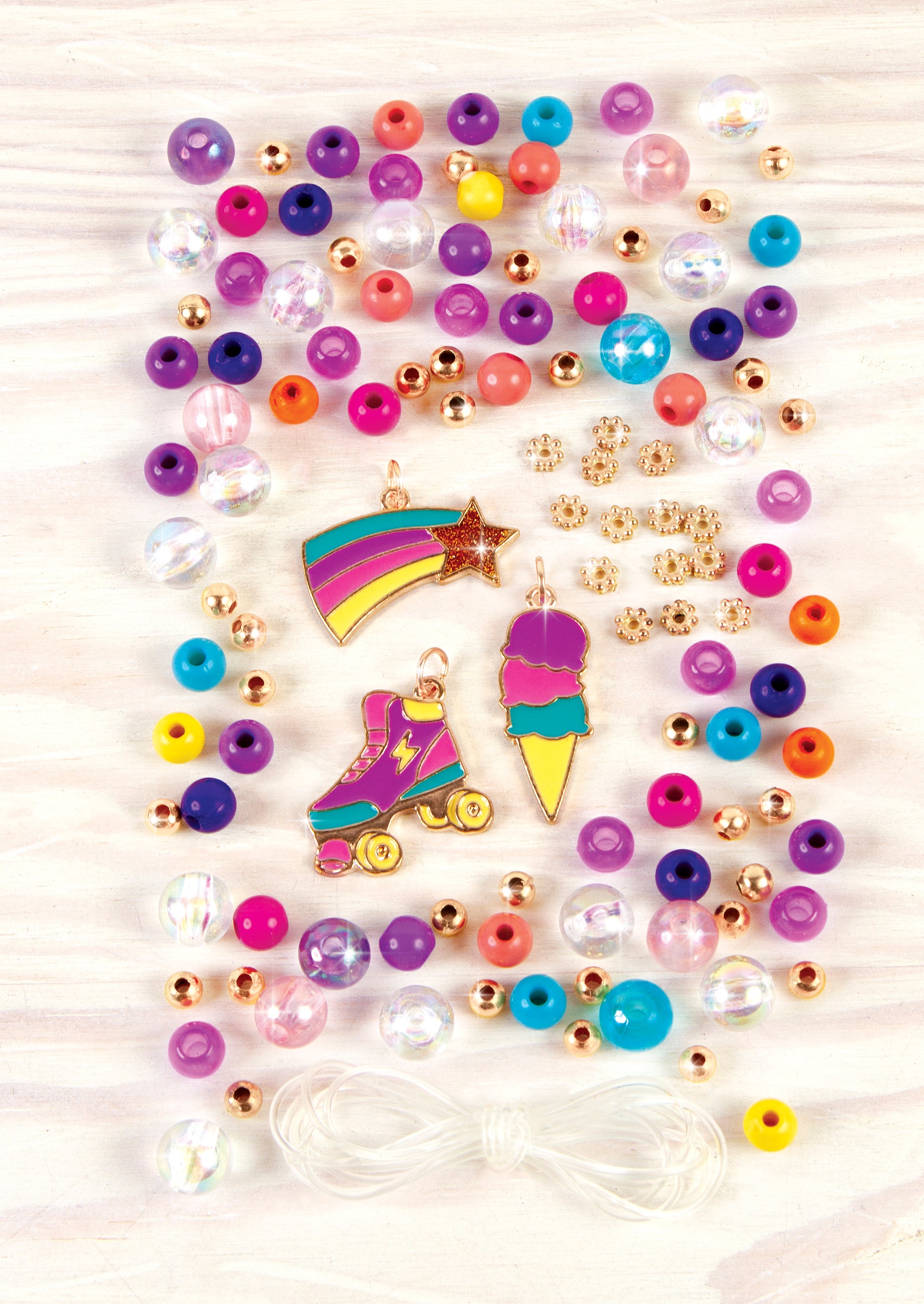 Make It Real Rainbow Dream Jewellery Charm Bracelet Creative DIY Bead Kit