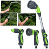 3Pcs Garden Spray Nozzle Gun Set Head Wand 8 Function Extendable Adjustable ABS