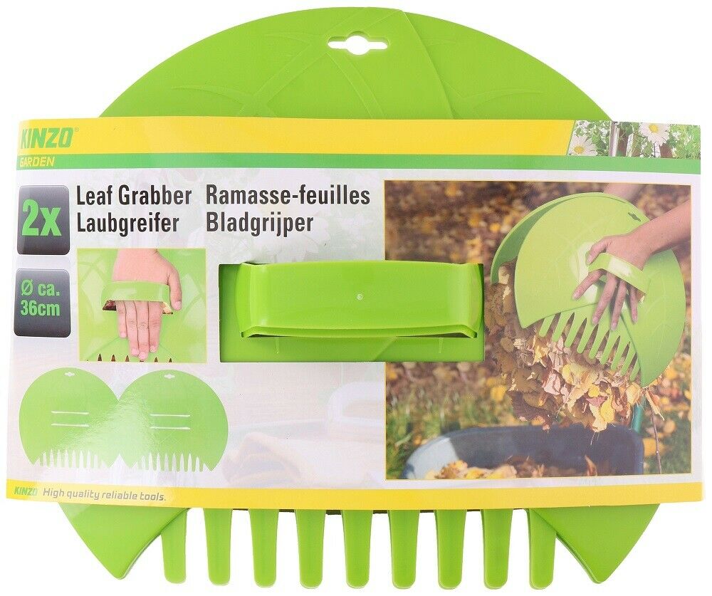 2Pc Large Garden Leaf Grabber Handheld Collector Grabs Gather Leaves Cleaning