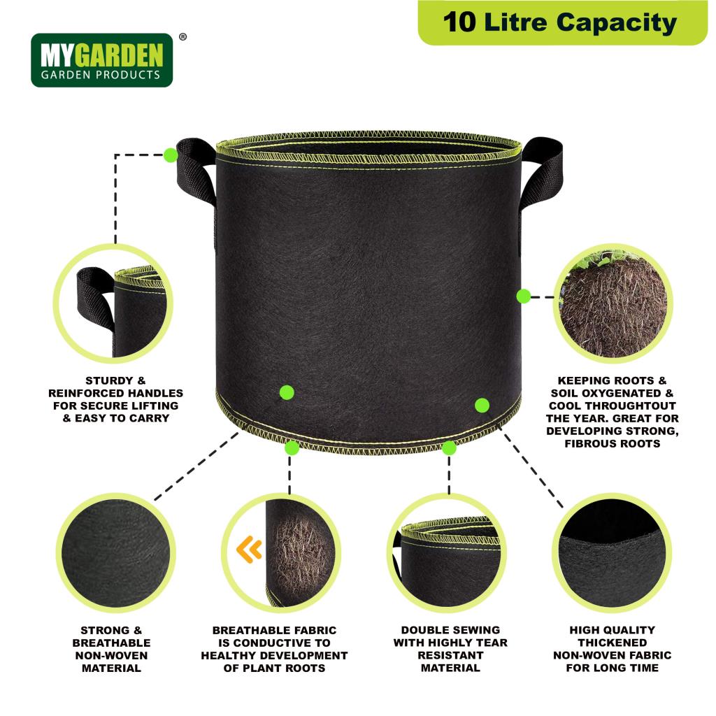 Hydroponics Fabric Pot Breathable Plant Pots Container Grow Bag Root Boosting