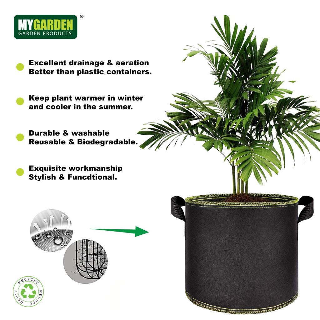 Hydroponics Fabric Pot Breathable Plant Pots Container Grow Bag Root Boosting